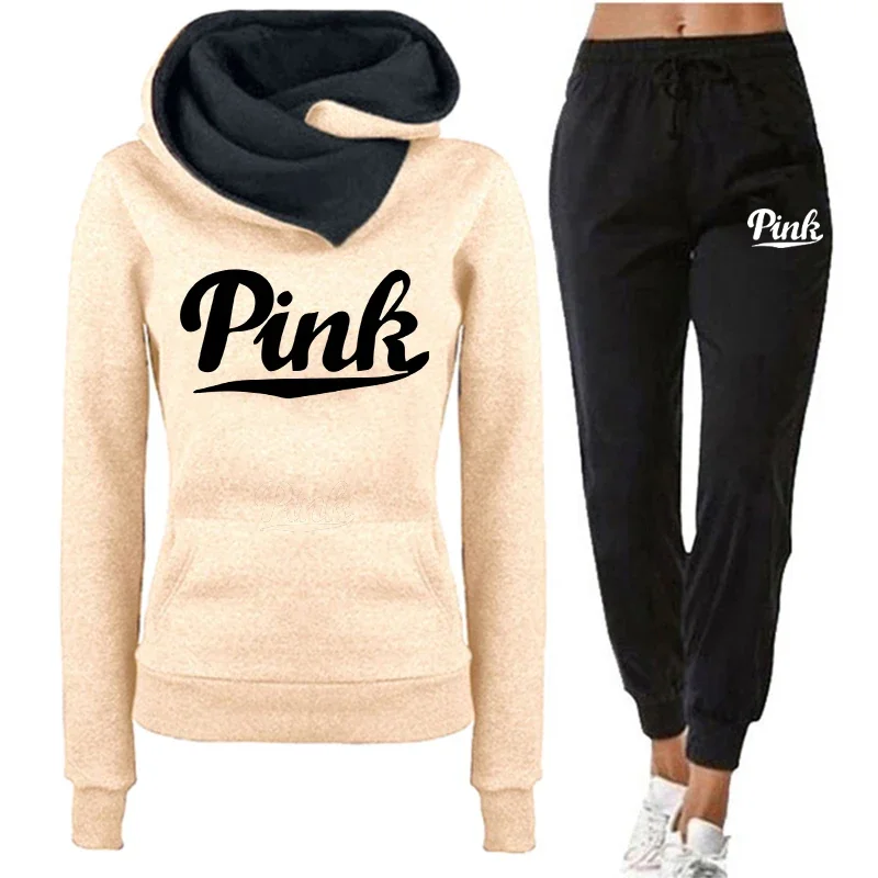 Women Two Piece Sets Tracksuits Casual Sweatpants Long Sleeve Pullover Hoodies Pants Jogging Suit Female Fashion Sport Outfits