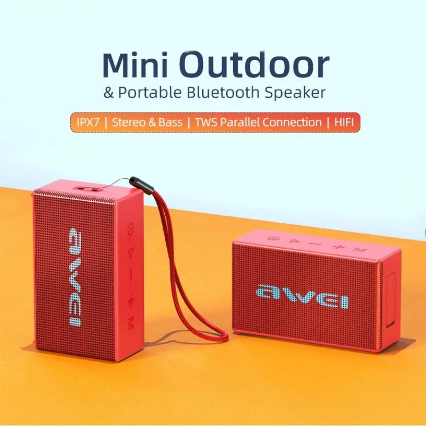 Awei Portable Wireless Sound Box Y119 Outdoor MINI Soundbar Loudspeaker Stereo Bass Speaker Support TF Card
