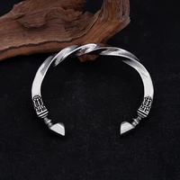 Fashion Retro Stainless Steel Twist Ring Bracelet Creative Horseshoe Opening Men's and Women's Bracelet Punk Jewelry Wholesale 2
