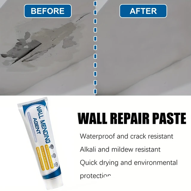 4 Cremas Impermeables Para Reparación De Paredes, Crema Blanca Para Masilla Doméstica, Reparación De Paredes Para Grietas Y Desprendimientos | Leroy Merlin