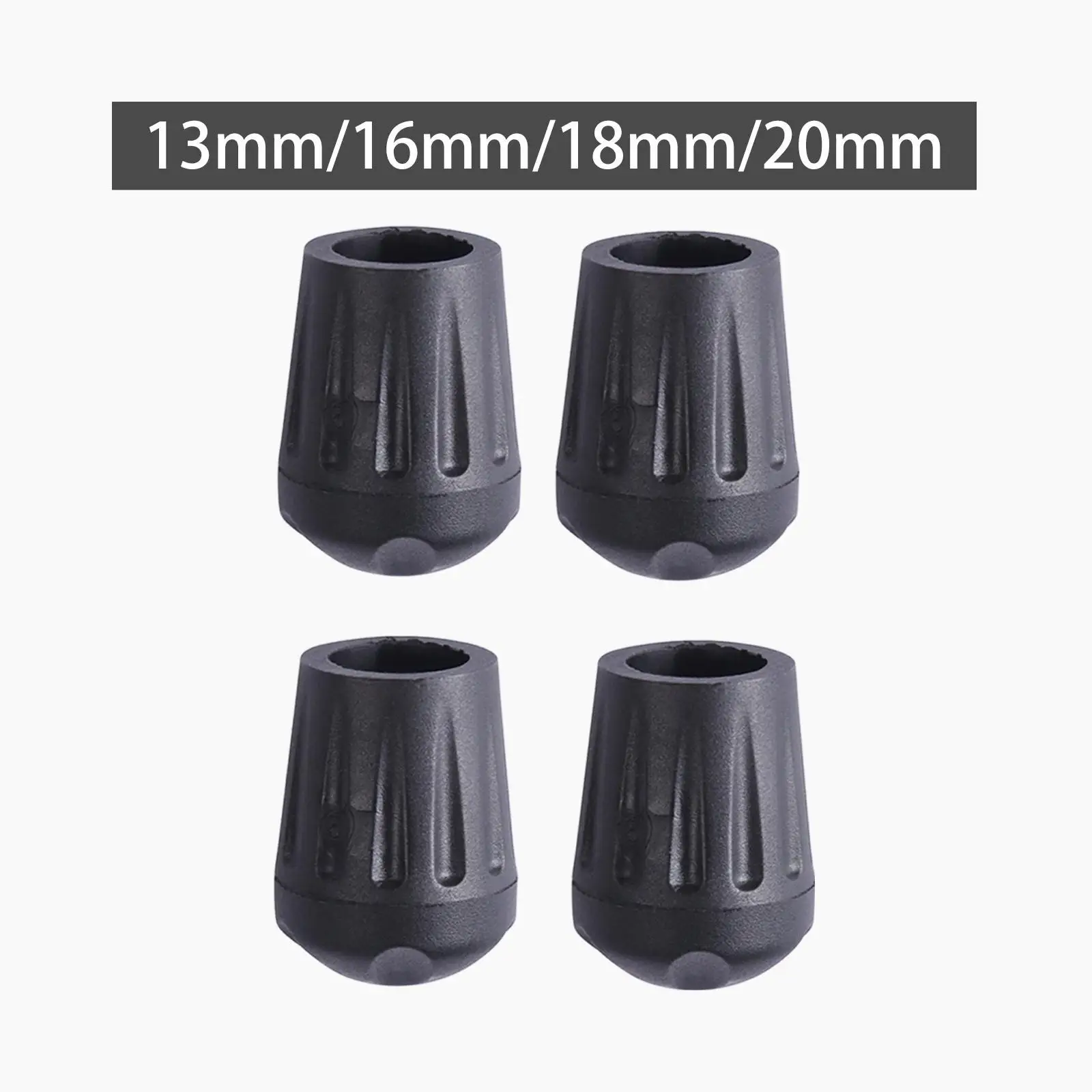 Set of 4 Noise-Dampening Non-Slip Reusable Rubber Chair Foot Covers