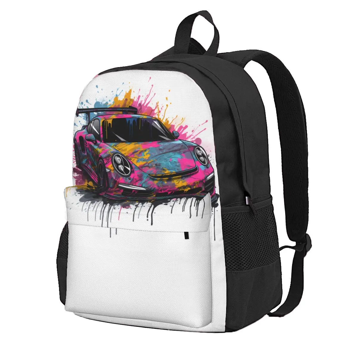 

Classic Sports Car Backpack Boy Psychadelic Grafitti Big Backpacks Polyester Elegant School Bags Trekking High Quality Rucksack