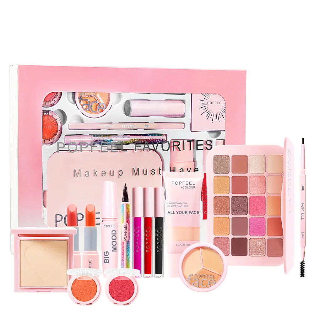 

Fashion Make Up Kit Female Beginner Student Novice Full Set Light Makeup Light Makeup Gift Box Cosmetic Combination Waterproof