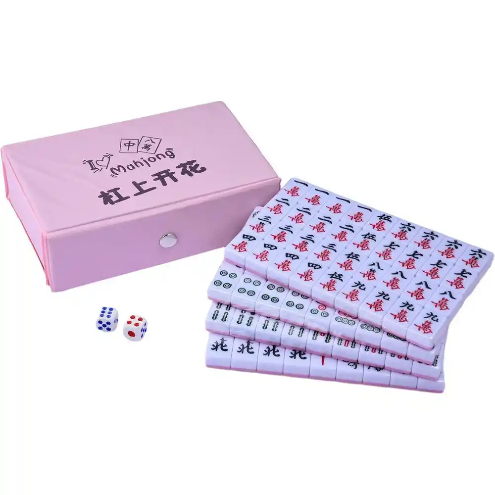 Mahjong Sets Mahjong Tiles 144 Mah Jong Mat Box Chinese Traditional Mahjong Game Jigsaw Board