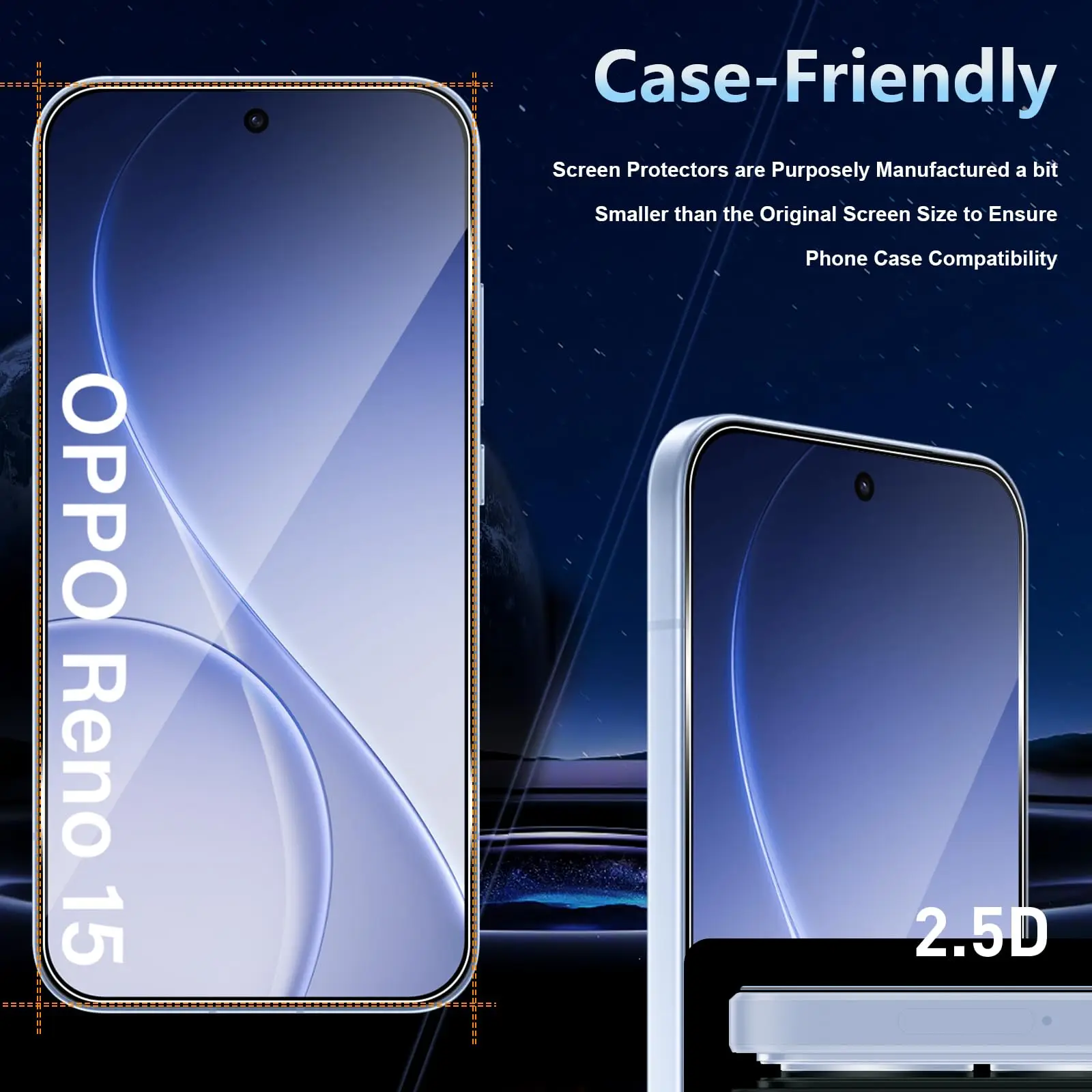 Premium Tempered Glass Screen Protector - 6.59-inch, HD Clear, 9H Hardness, Anti-Scratch, Case-Friendly Design