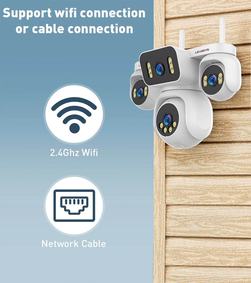 20MP 12X Optical Zoom WiFi IP Camera Outdoor Security Camera PTZ Auto Tracking C