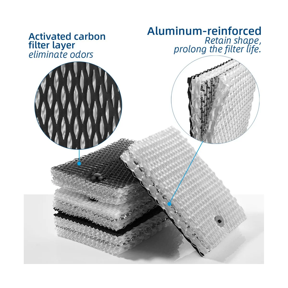 HWF100 Humidifier Wick Filter E Replacements for HWF100-UC3 BWF100 Humidifiers-4 Pack