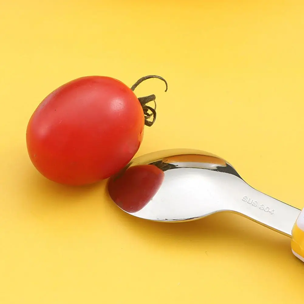 Baby Gadgets Tableware Set Children Utensil Stainless Steel Toddler Dinnerware Cutlery Cartoon Infant Food Feeding Spoon Fork