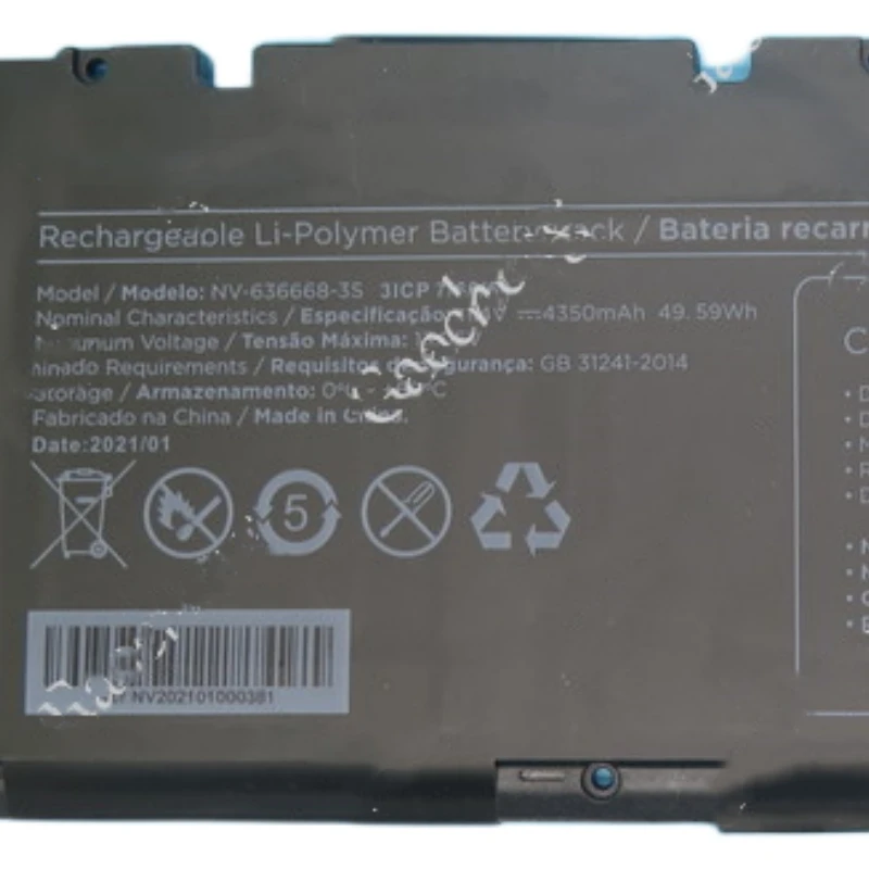 Bateria de Substituição do Portátil 11.4v 50.59wh 4350mah para Positivo Master N2140 Netbook Tablet pc Novo Nv6366683s - Imagem 5