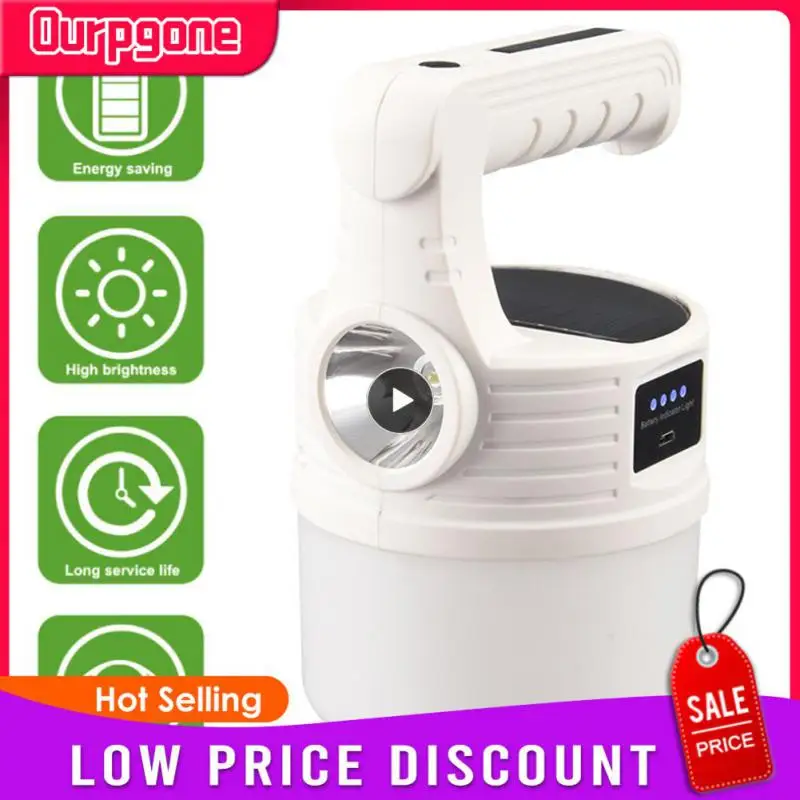 

Солнечные фонари для кемпинга, портативный двойной светильник с Usb-зарядкой и крючком, перезаряжаемые аксессуары, инструменты, аварийное освещение, креативный