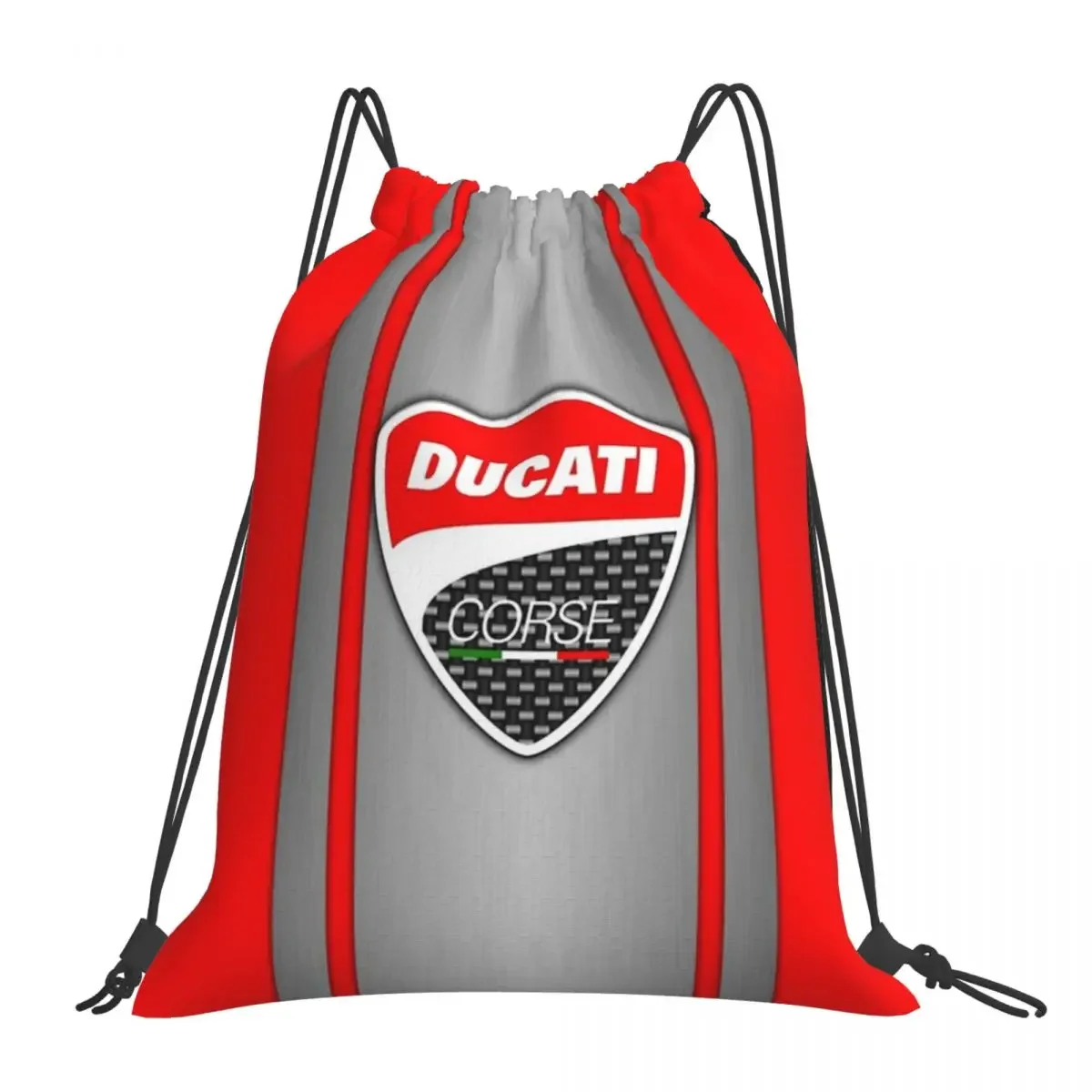 

Ducati Corse Steel Skin Backpacks Portable Drawstring Bags Drawstring Bundle Pocket Sports Bag Book Bags For Man Woman Students