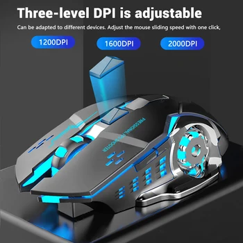 Rechargeable Wireless Mouse Gaming Computer Silent Bluetooth Mouse USB Mechanical E-Sports Backlight PC Gamer Mouse For Computer 6
