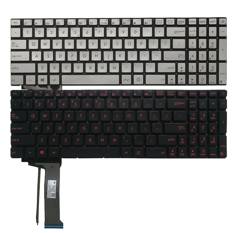 

New US backlit laptop keyboard FOR ASUS ZX50JX ZX50VW ZX50VX ZX70VW ZX70 ZX70V silver/red