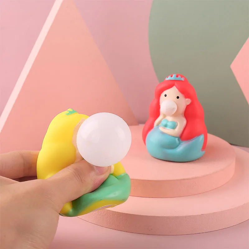 

Animal Cute Anti-Stress Ball Decompression Bubble Mermaid Toys Abraact Soft Sticky Squishi Stress Relief Toys Funny Gift
