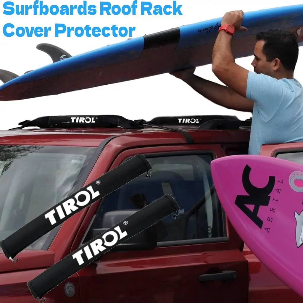 Car Exterior Parts, Car Roof Rack Strap-2x Auto Soft Roof Rack Covers Protector Universal For Car Surfboard Kayak