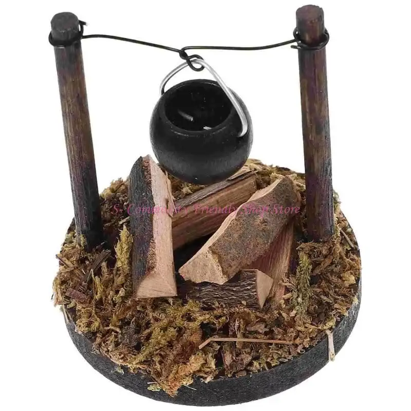 85AE Gartenmöbel Ornamente künstliche Mini Hangofen Szene für Dollhouses Accessoires Home Landscape Dekorationen – Detail 9