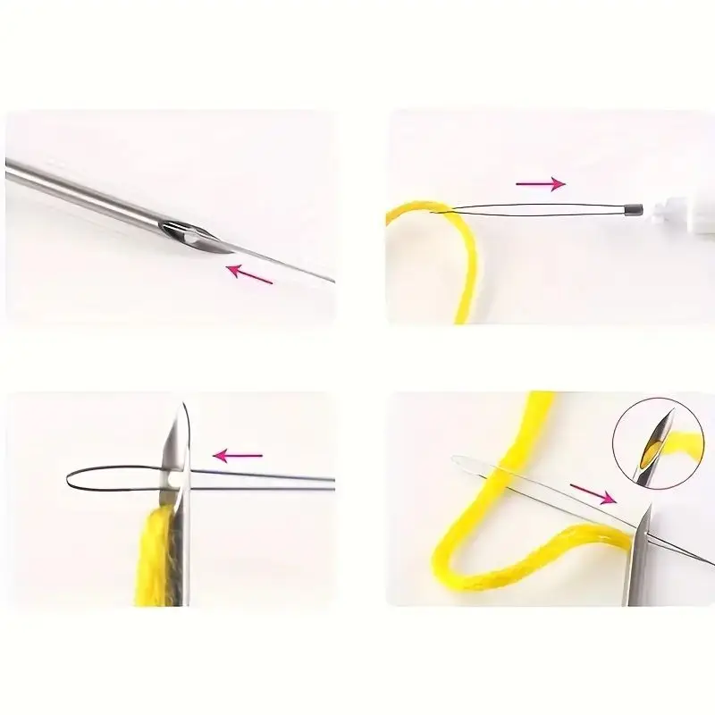 Embroidery Tool 8pcs/set Plastic Wool Felt Poke Needle Hook For Craft Crochet