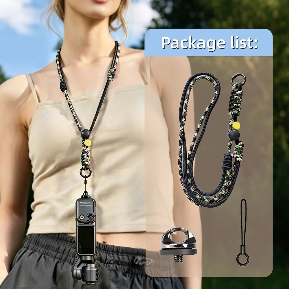 Universal Camera Neck Strap with Anti-Lost Design and 1/4 Screw Mount