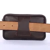 Vintage Cowhide Leather Waist Bag Fanny Pack Classic Texture Cellphone Loop Holster Men Belt Bags Mobile Phone Pouch Wallet Case 4