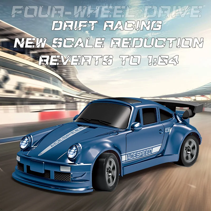 1/64 RC Car 2.4G 4WD High Speed Drift Mini Desktop Racing Car Four Wheel Drive Radio Controlled Mini GTR Racing Model Boy Toy 2