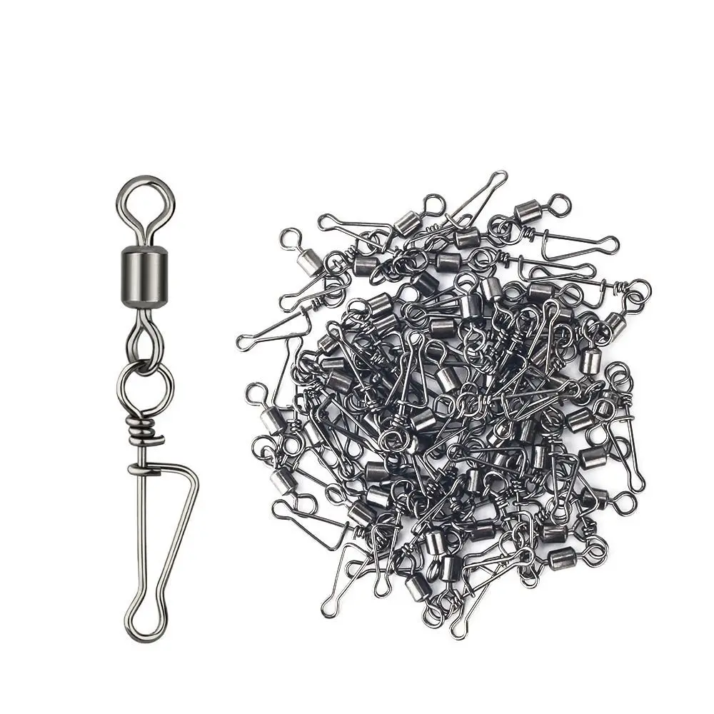 

10 шт., рыболовный вертлюг с замком, 8 форм