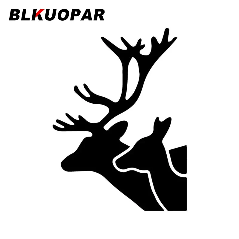 

Забавные водонепроницаемые аниме наклейки на автомобиль BLKUOPAR с головой оленя, наклейки для творчества, квадроцикла, холодильника, украшения для автомобиля