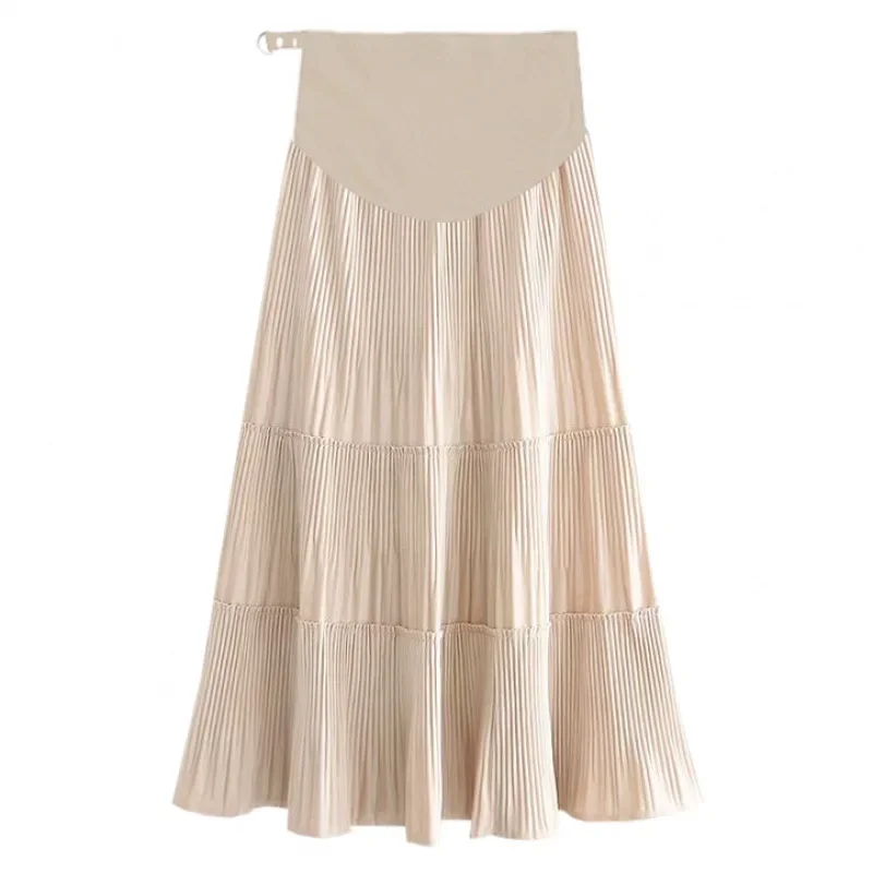 Maternity Skirt Casual Half-length Women's Outerwear Cake-shaped Slimming A- line Skirt for Autumn Winter Fashion Korean Style