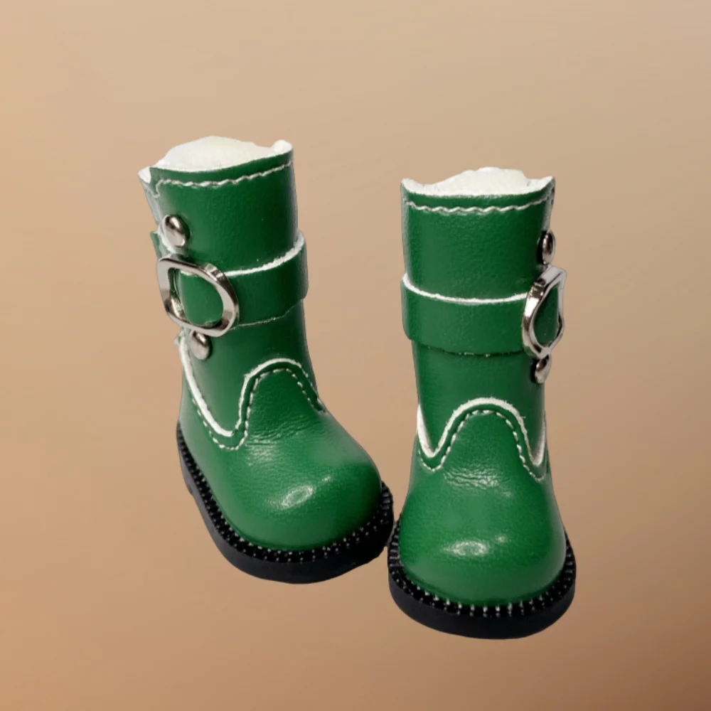 Tilda 3.6cm Doll Boots 1/6 Mini Leather Doll Shoes Designed for Blythe Azone 1:6 Doll Casual Puppet Shoes Accessories