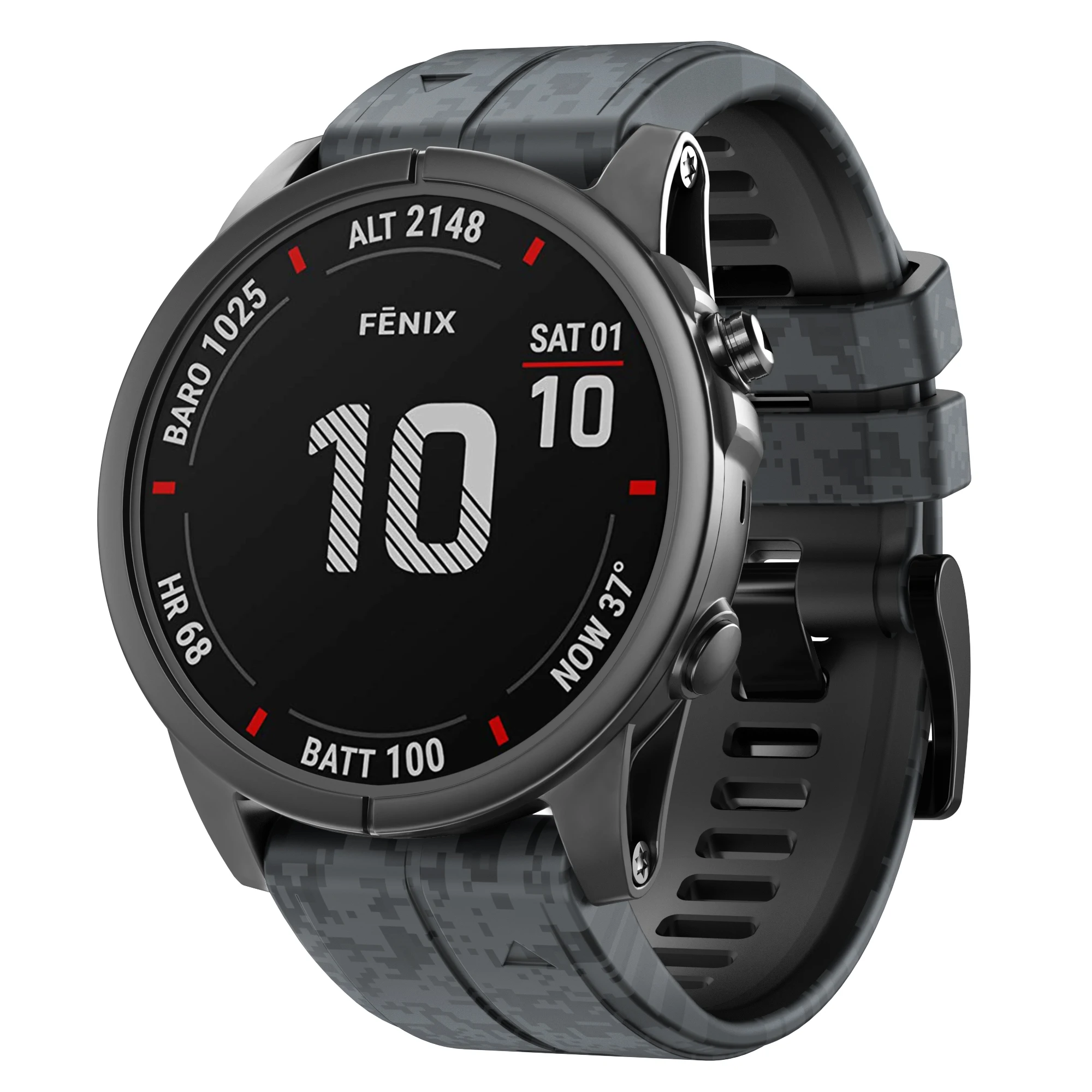 Vibrant Silicone Smart Watchband Replacement - Bold Printed Design, 22/26MM Adjustable Wrist Strap