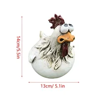 Funny Chicken Fence Decor Statues Resin Garden Farm Yard Chicken Hen Sculpture Art Craft Courtyard Housewarming Home Decoration 6