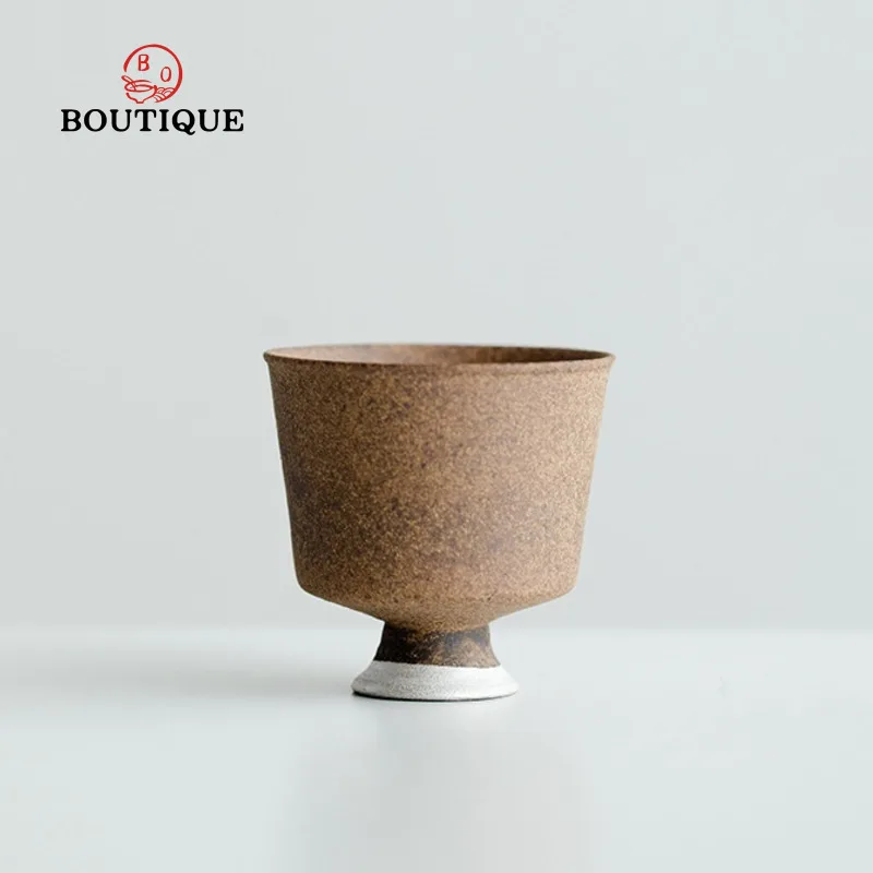 Pure Handmade Tea Cup Silver Old Rock Clay Ceramic Master Cup Home Teacup Chinese Pair Gift Jingdezhen Mate Teaware Cups Tool