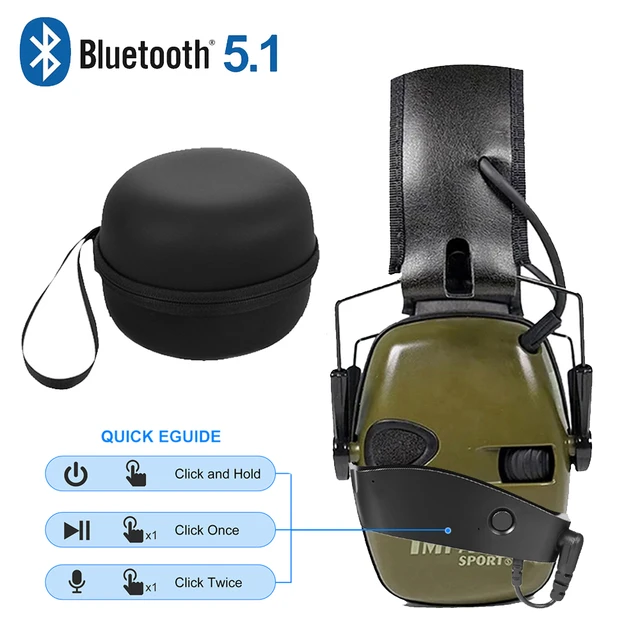 Casque de tir anti-bruit Bluetooth 5.1, cache-oreilles de tir