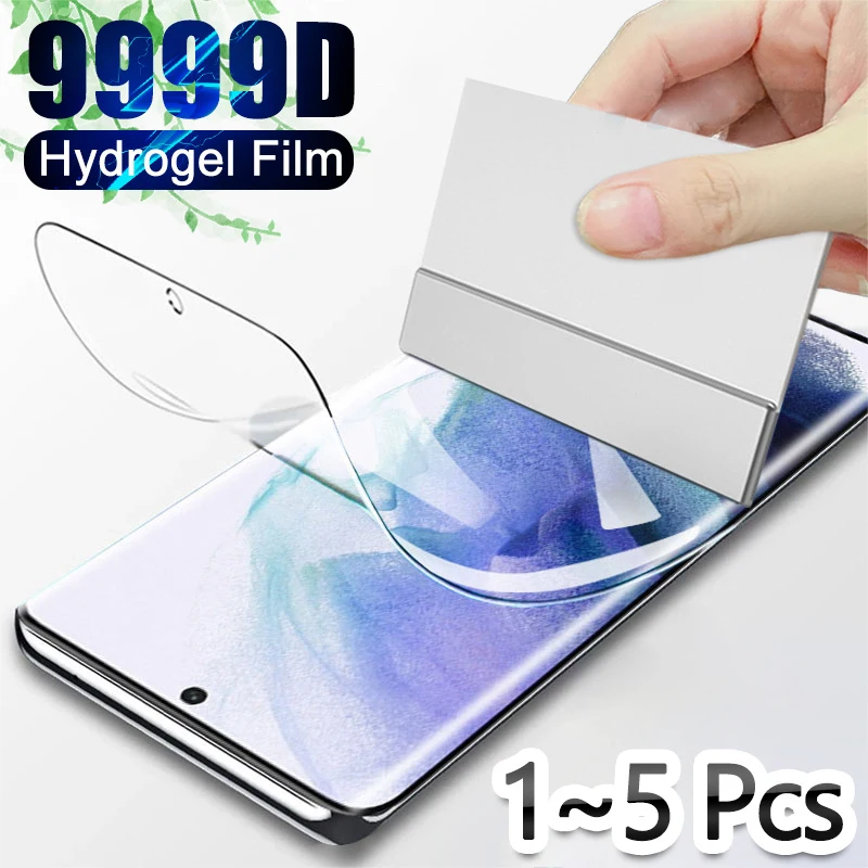 1~5 Pcs Pellicola Idrogel Per Samsung S21 Fe 5G Screen Protector S 21 Plus Samsung Galaxy S21 Ultra Pellicola Protettiva S21 Plus Hydrogel Film S21+ S