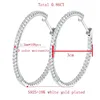 Follow Cloud Full Enternity Moissanite 0.86CT Hoop Earrings for Women Sparkling Lab Diamond Earrings 925 Sterling Silver Jewelry 3