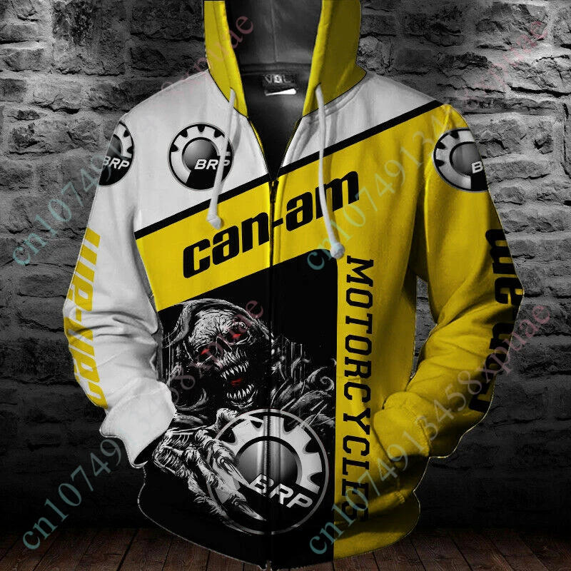 Can-am Essentials Streetwear Anime Oversize Hoodie Harajuku 3D Printing Sweatshirt Unisex Zip Hoodies Casual Men's Clothing Top