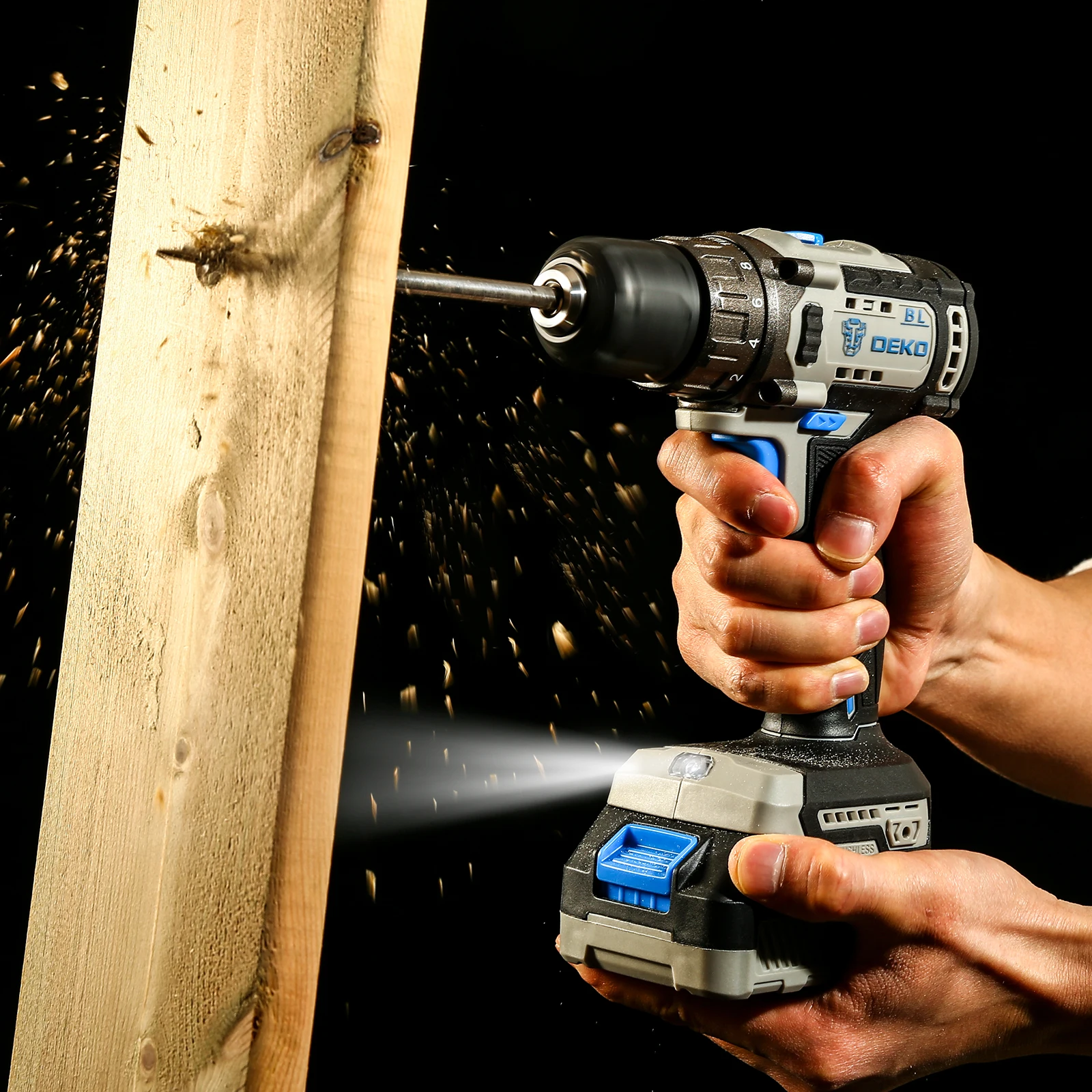 DEKO 20V Brushless Cordless Drill Combo Kit Mini Electric