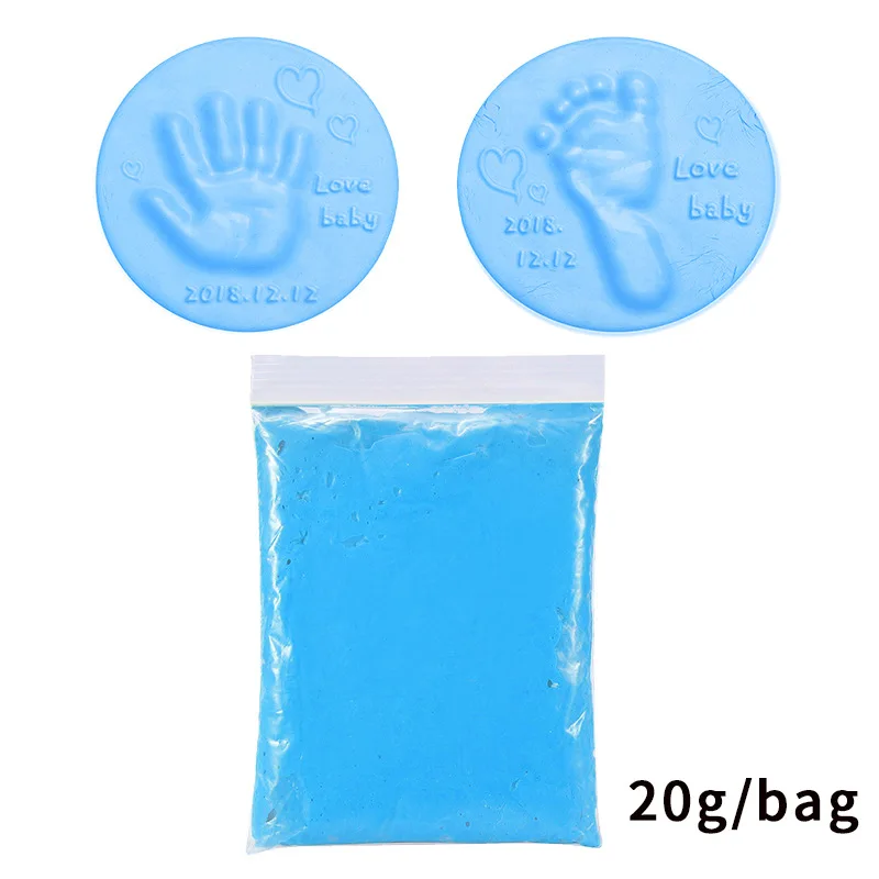 infant photoshoot Baby Footprint Clay  Baby DIY Hand Print Footprint Imprint Baby Care Non-toxic Clay Kit Casting Parent-child Hand Ink Pad Toys newborn baby souvenirs	 Baby Souvenirs