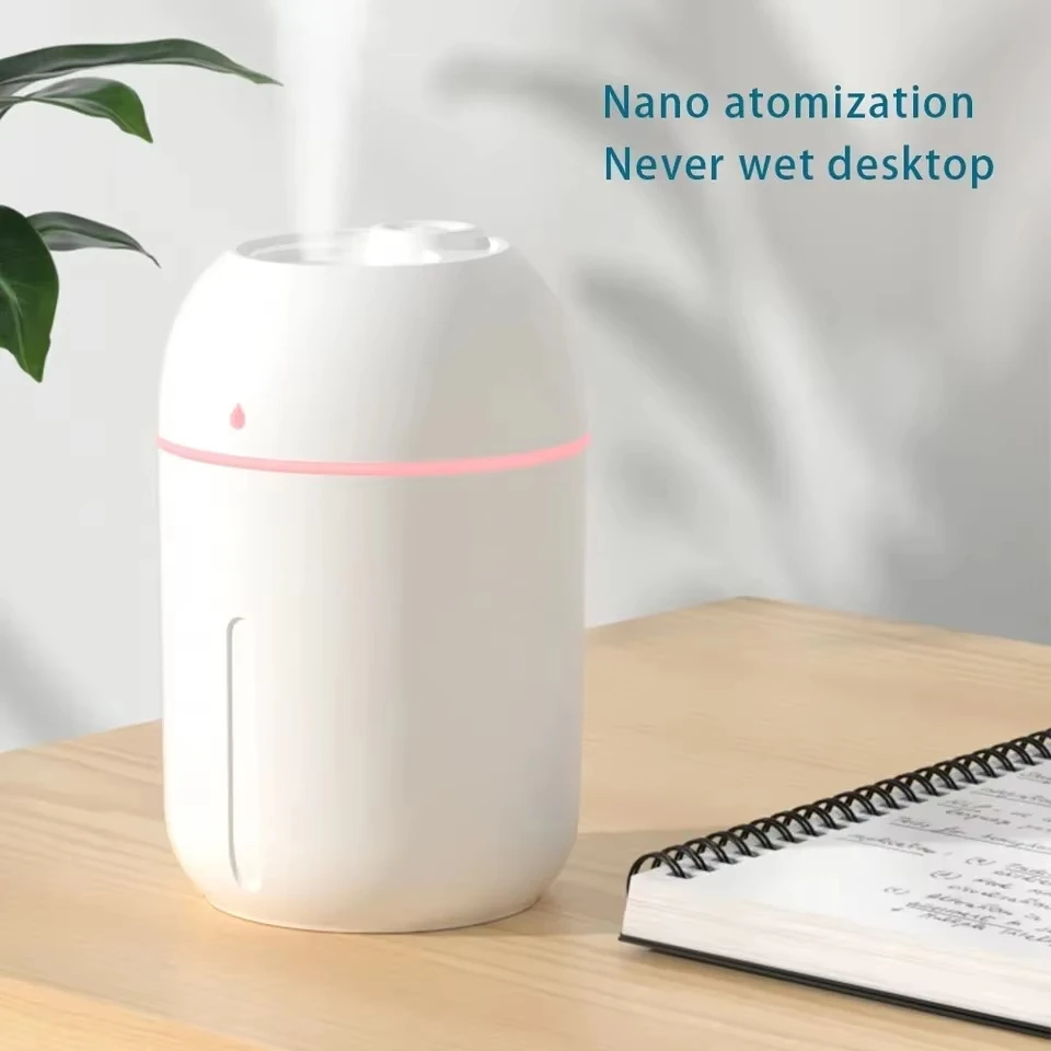 air humidifier 330ML Mini USB Portable Cool Mist Air Humidifier Essential Oil Aroma Diffuser With Led For Car Home Office
