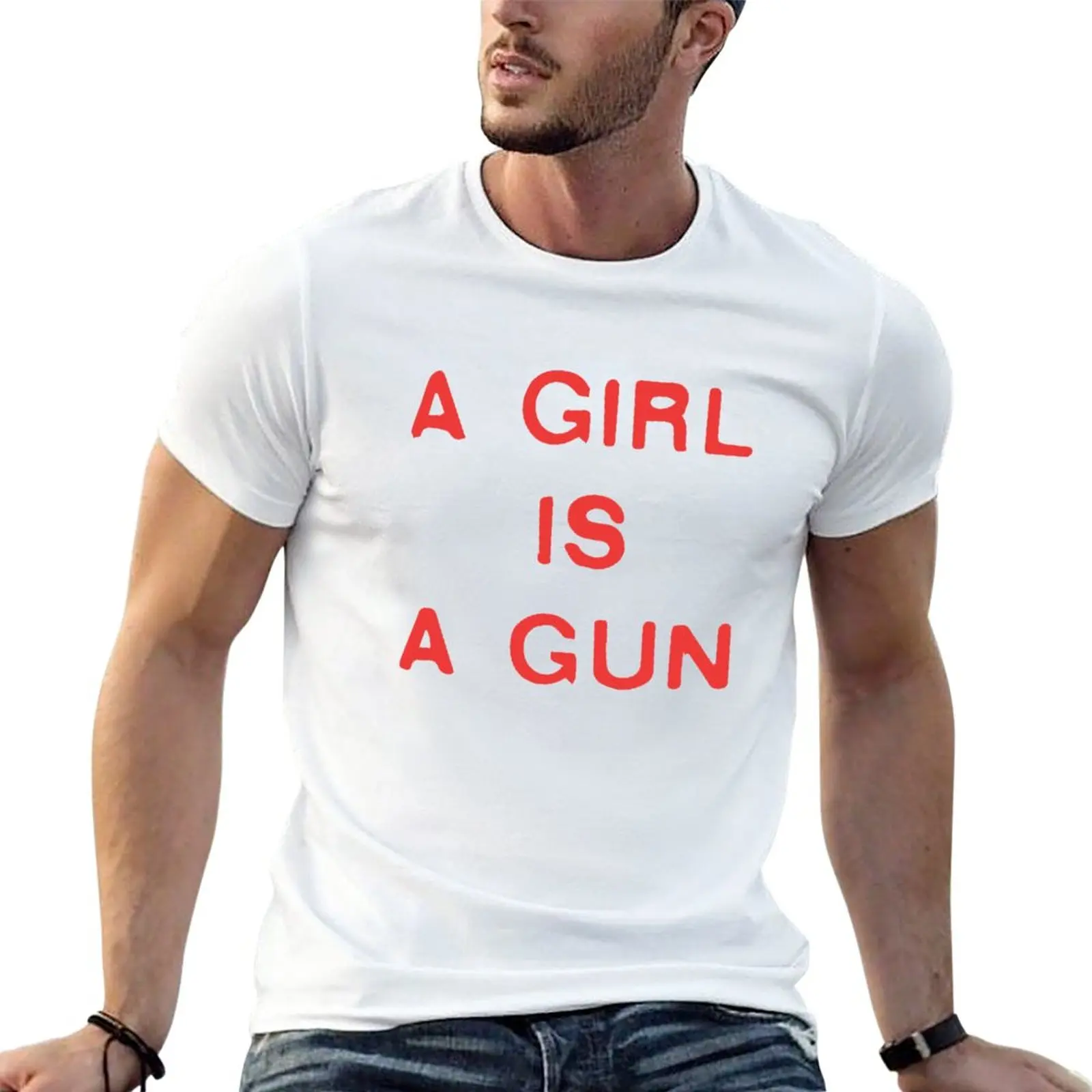 

New A Girl Is A Gun T-Shirt plus size t shirts customized t shirts kawaii clothes t shirts for men pack