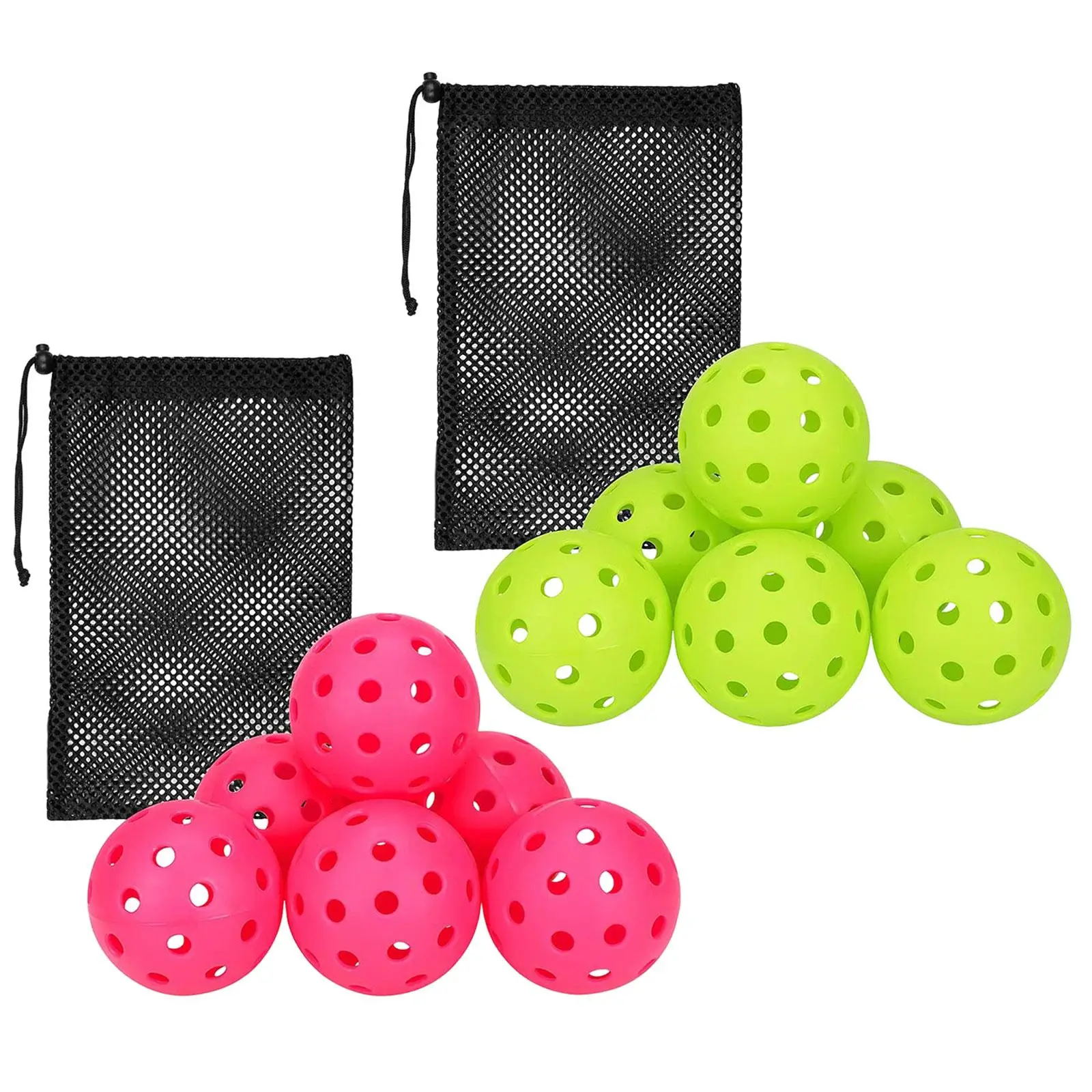 

6Pcs 40 Holes Pickleball Balls Professional Golf Hollow Ball Practice Pickle Balls for Indoor Outdoor Sanctioned Tournament Play