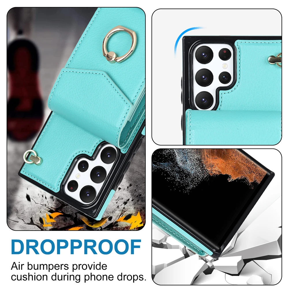 Elegant Leather Wallet Case - Premium Luxury Design Cover