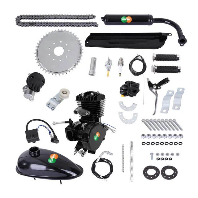 80CC Fahrradmotor Kits, 2-Takt-Benzin-Motor-Kits, Fahrrad Benzinmotor Kit,  Höchstgeschwindigkeit 38km/h für Motorisierte Fahrräder : : Auto &  Motorrad