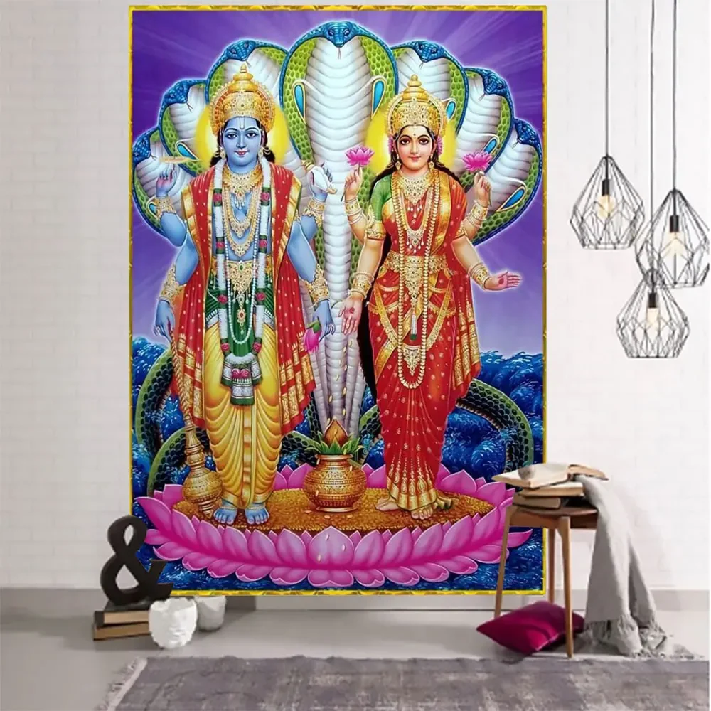 India Shiva God Tapestry Hippie Wall Hanging Bohemian Mandala Ganesha Background Cloth Ceiling Living Room Art Room Home Decor