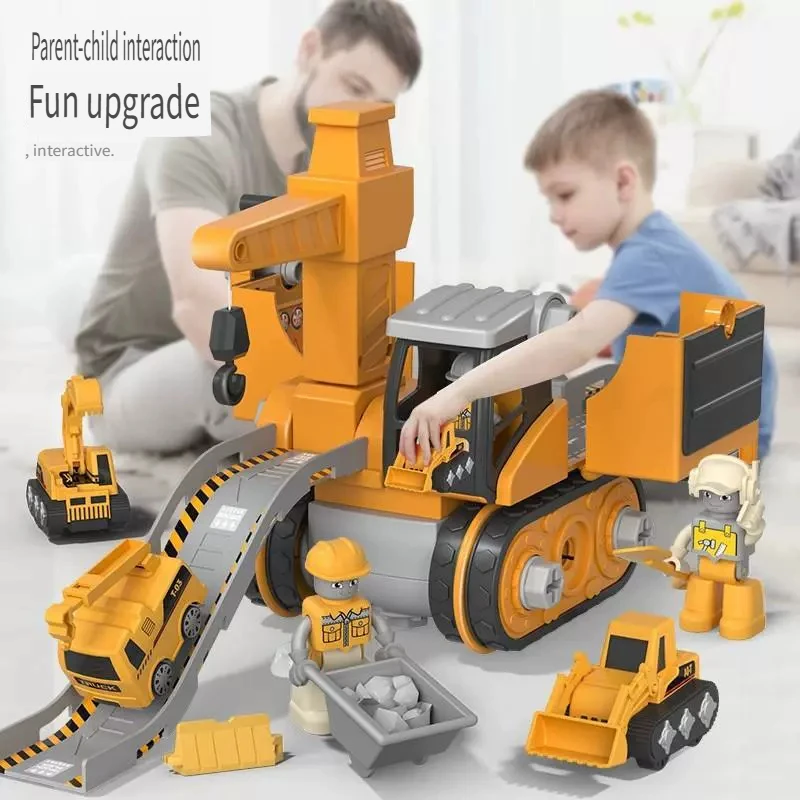 Kids Engineering Vehicle Electric Drill Tool Toys Match Children Educational Assembled Sets Tools For Boys Nut Building Gift