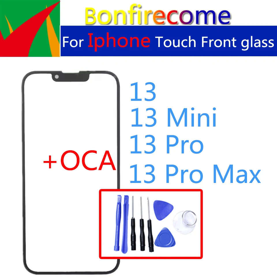 Touch Screen Panel Outer Glass For iphone 13 Pro Max MIni LCD Screen Front Glass Laminated OCA Replacement