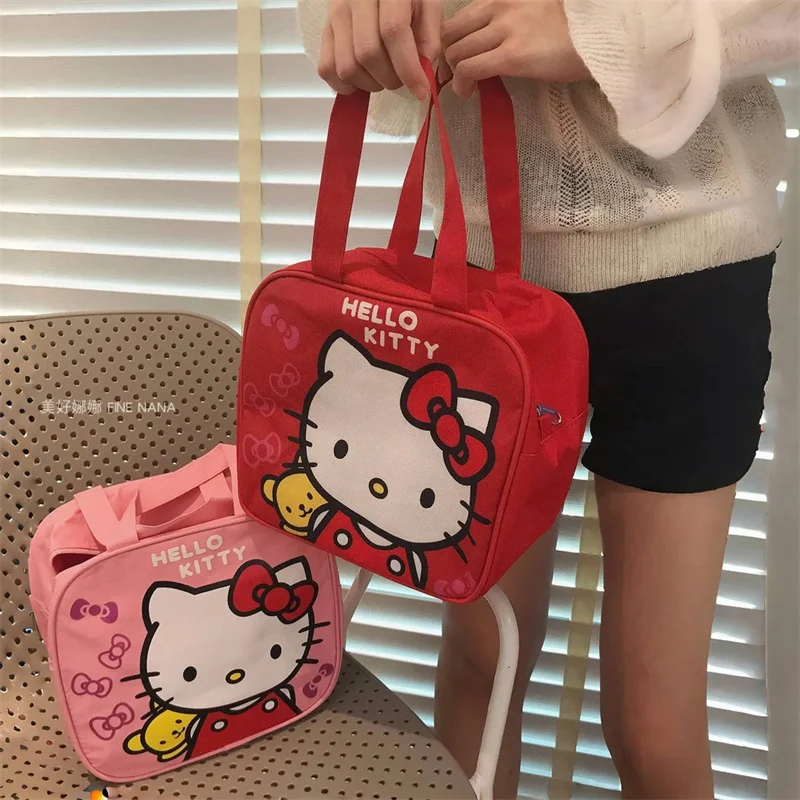 Kawaii Sanrio Hello Kitty Insulated Lunch Box Bag Children Cute Cartoon Thickened Waterproof Handheld Bag Insulation Bento Bag marine radio speaker ip54 waterproof mic handheld radio waterproof speakers microphone for icom ic m33 m25 recent rs 35m rs 37m