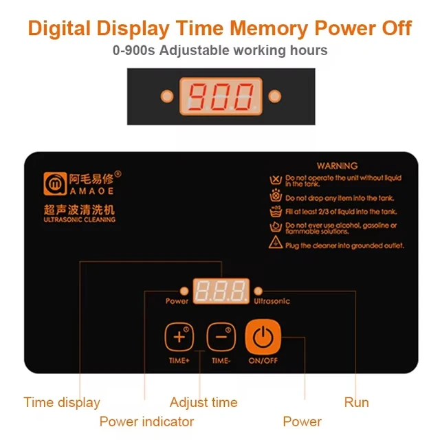 غسالة ألتراسونيك Amaoe UC-L08 – حمام "الموجات" 3