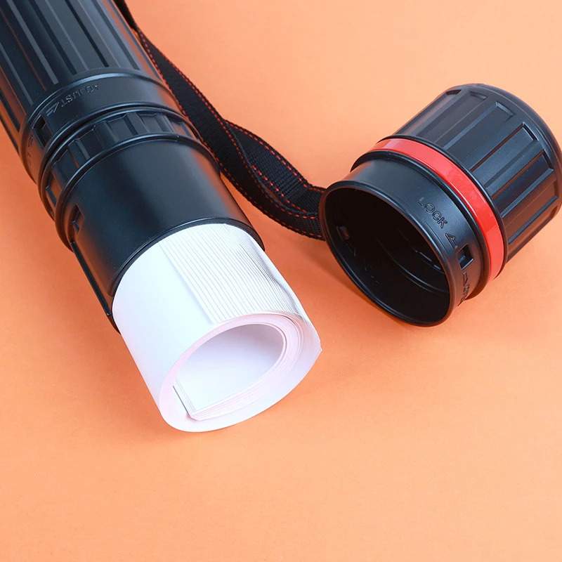 Art Transport Tube Small Retractable Picture Tube Plastic Black A1 Picture Paper Tube Poster Collector Portable