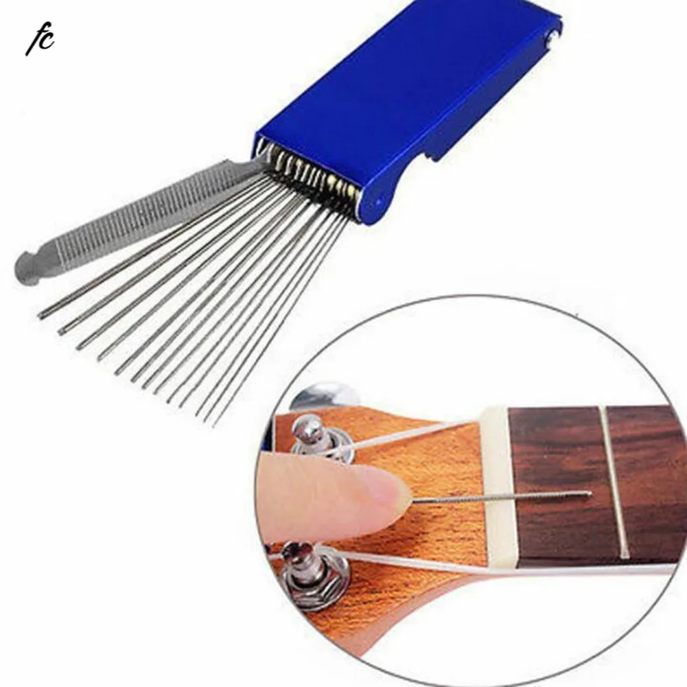 Guitar Nut Slotting File Saw Rods Slot Filing Set Portable Diy Guitar Repair Tools Steel Luthier