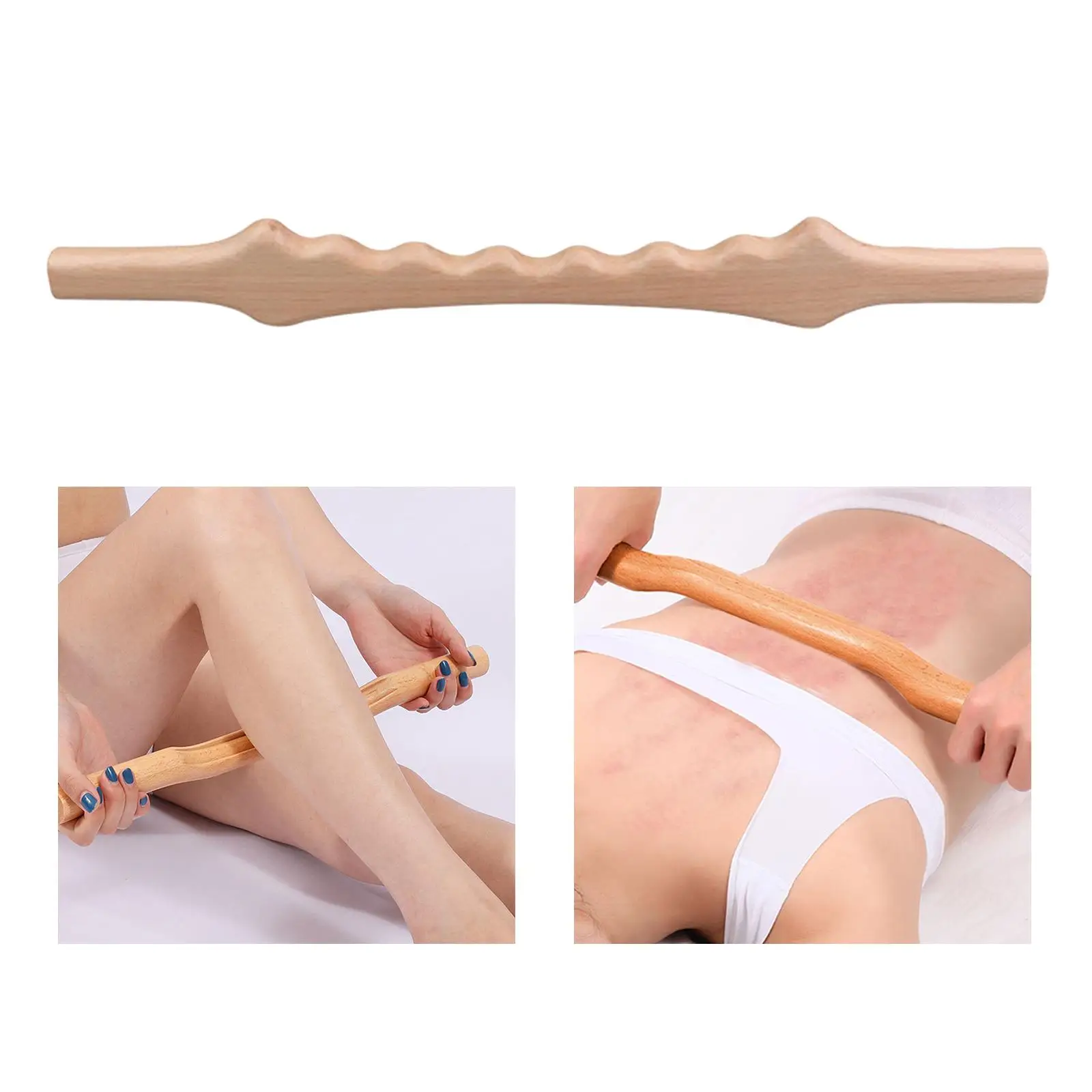 

Wooden Gua Sha Scraping Stick Muscle Roller Stick for Cramping & Tightness